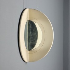 Specchi Vintage Mezzaluna Cornice Legno Laccato Bianco Design Italia Anni 70