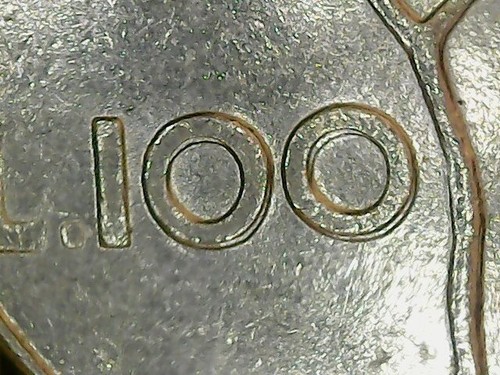 100 lire 1977 errore - lire,