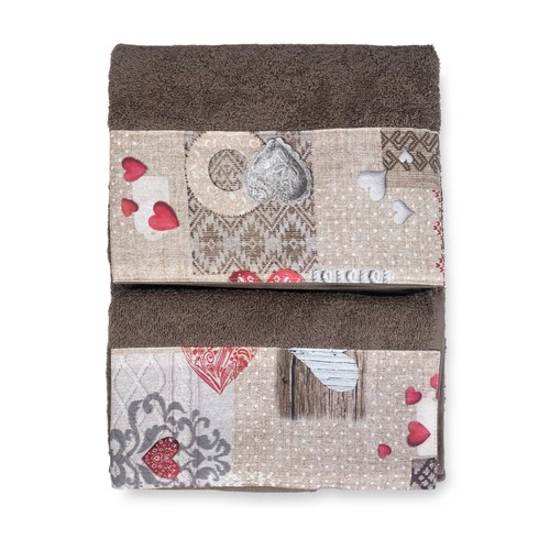 Set asciugamani con bordo - set,