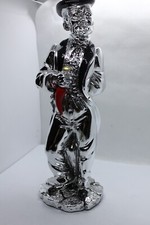 STATUA TOTO' CORNO RESINA ARGENTATA SCARAMANTICA NAPOLETANA CM 22 X 6,5 EXPLOIT