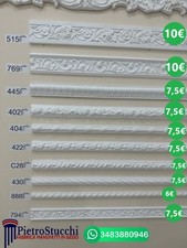 cornicette listelli in gesso per riquadri boiserie decorazione parete classico