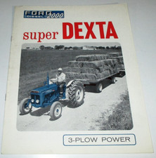 Brochure vendita trattore Ford 2000 Diesel Super Dexta letteratura AD-8654 3 aratri