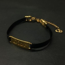 Bracciale EGA Christian Dior con placca logo tono oro/4BK0219