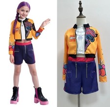 Costume da cacciatore di demoni KPop bambina Rumi cosplay vestito fantasia abiti