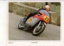 advertising MINIPOSTER MOTOGP PILOTA MIKE HAILWOOD  MOTO MV AGUSTA 500  MOTOGP