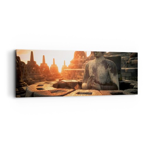 Quadro tela 90x30cm - quadro, buddha