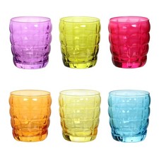 Set 6 bicchieri colorati vetro