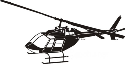 Adesivo elicottero bell 206 - adesivo,