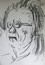 ENZO PREGNO ritratto di Giovanni PAPINI 1947 pubblicato Arte Moderna XX secolo