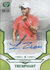 2025 Topps Triumphant Tennis Auto Learner Tien palla da tennis /15