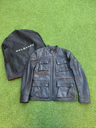 Belstaff giacca pelle nera - giacca,