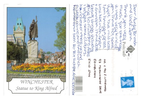 Vintage postcard statue to - vintage,