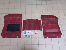 SERIE TAPPETI TAPPETINI GOMMA ROSSO/NERO AUTOCARRO FIAT 100 110 130 OM 100 130