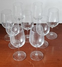 9 bicchieri  a calice vino rosso In cristallo cm 20