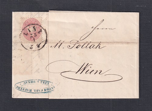 Austria 1866 lettera - 1866, piegata