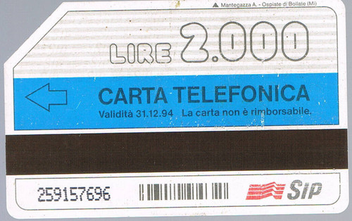 Carta telefonica sip - carta,