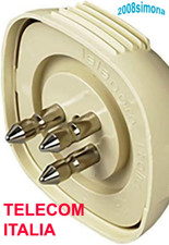 SPINA TELEFONICA TELECOM TRIPOLARE TELEFONO PRESA OMOLOGATA CAVO TELEFONICO FILO
