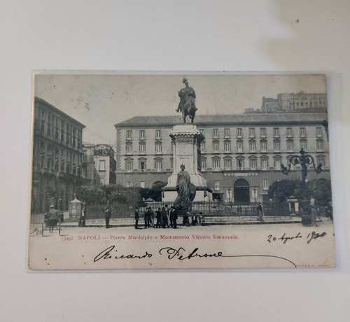 Rara cartolina napoli 1900 - napoli,