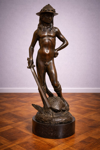 Scultura bronzo davide e - bronzo,