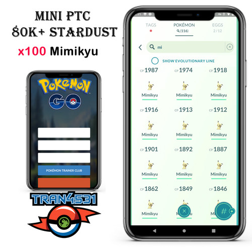 Mimikyu x100 mini ptc - mimikyu,