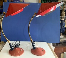 2x VINTAGE COPPIA LAMPADE DA