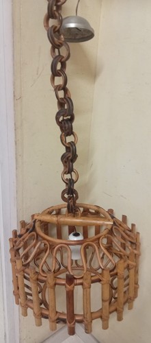 Lampadario vimini anni 70 - lampadario_in, vimini_anni