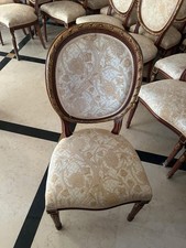 Set Di 6 Sedie In Noce Stile Luigi XIV