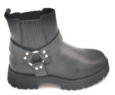 Frau 56N4 stivaletto pelle nero elastico accessorio suola c/armato tacco 4cm