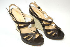 Scarpe donna Ferre' taglia 6.5 Europa 37 pelle marrone S8744