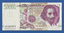 Banconota 50000 Lire Bernini