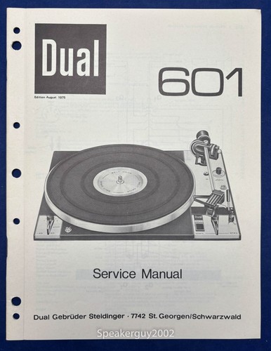 Manuale servizio giradischi - di,