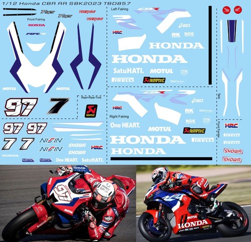Decals per honda cbr - 1/12,