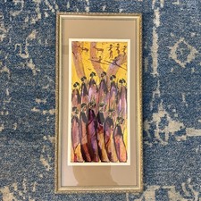 DAVID N'LALA, NAMIBIA MODERNO MODERNISTA ESPRESSIONISMO OLIO ACRILICI CARTA AFRICANA