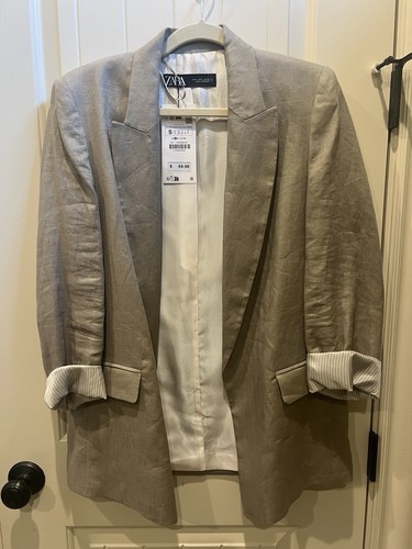 Zara giacca blazer lino - zara, tacca
