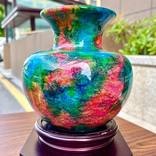 Vaso fiori giada colorato