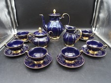 Servizio caffe porcellana - porcellana, blu