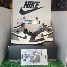 Nike Air Jordan 1 Retro OG High Dark Mocha GS TAGLIA 5,5 Y E 7 Wmns. Autentico 