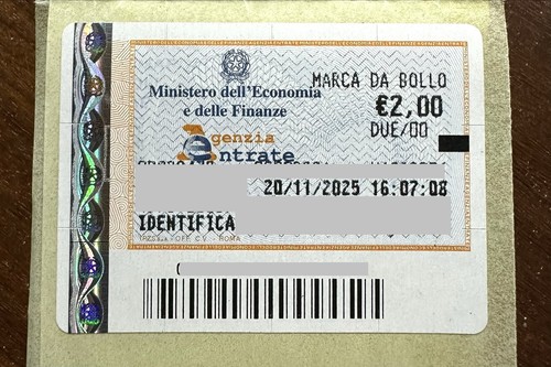 Marca bollo euro - 2,