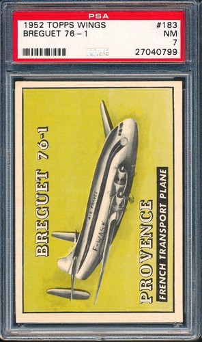 1952 topps wings 183 breguet - topps,