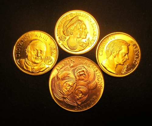 Medaglie commemorative dorate - commemorative,