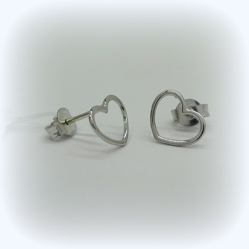 Orecchini cuore filo oro - a,