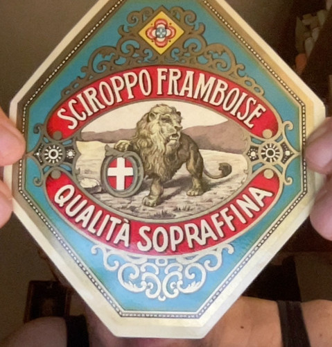 Etichetta sciroppo framboise - sciroppo,