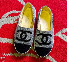Chanel Espadrillas Tweed Logo