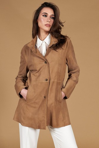 Trench vera pelle scamosciato - trench,