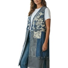 Gilet spolverino denim vintage