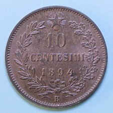 Umberto centesimi 1894 - 10,