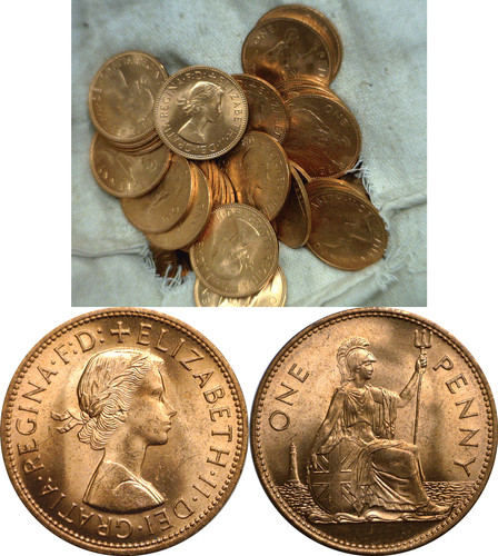 Lotto monete penny grandi - monete,