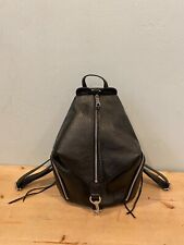 Zaino Rebecca Minkoff Julian nuovo senza etichette/B, pelle nera con ferramenta argento