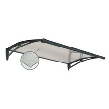 Pensilina in alluminio lamina policarbonato trasparente 150x100 cm da esterno