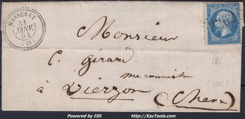 France sur lettre avec - n°22,